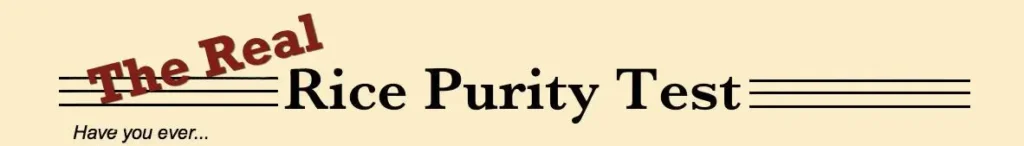 Rice Purity Test Main Header Image